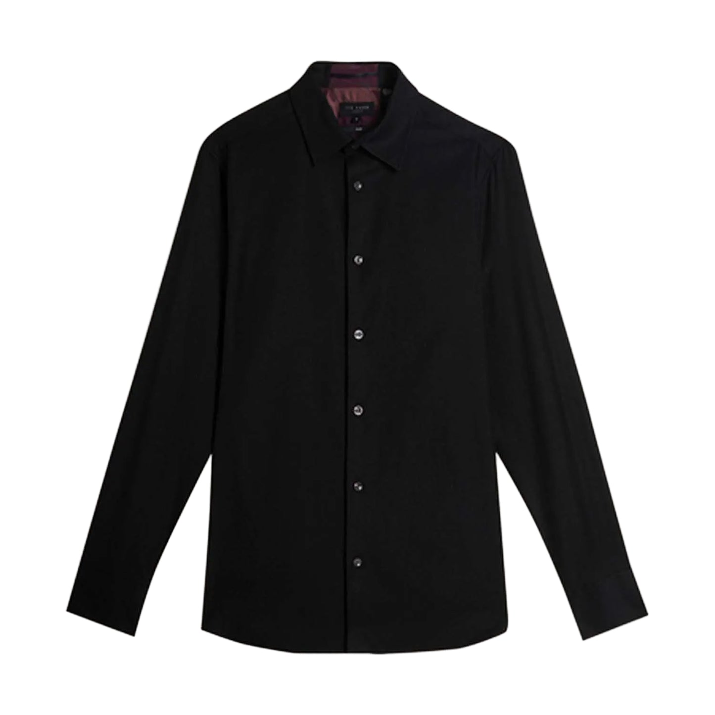 Black - Front - Ted Baker Mens Lecce Textured Stripe Long-Sleeved Shirt