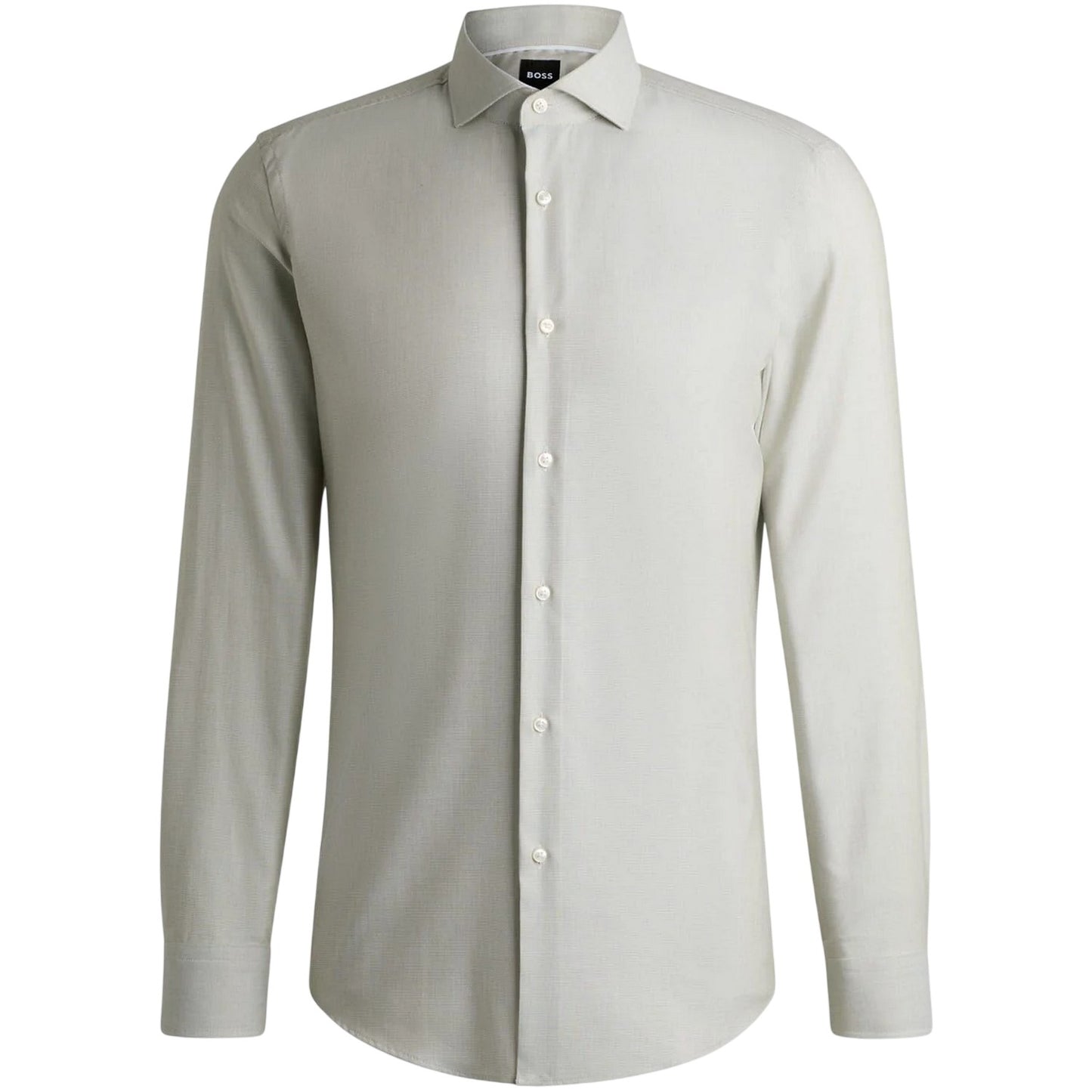 Green - Front - Boss Mens Plain Regular Long-Sleeved Formal Shirt
