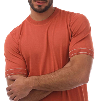 Orange - Side - Boss Mens Plain Cotton T-Shirt