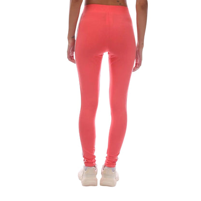 Pink - Back - Adidas Womens-Ladies Classics 3 Stripes Leggings