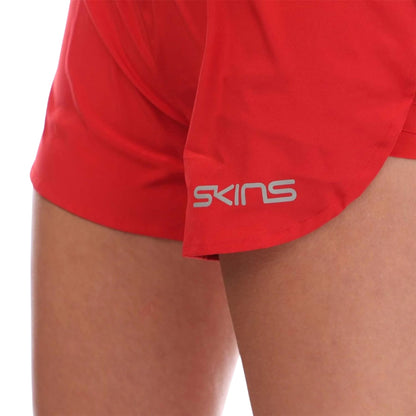 Red - Side - Skins Womens-Ladies Series-3 Superpose Running Shorts