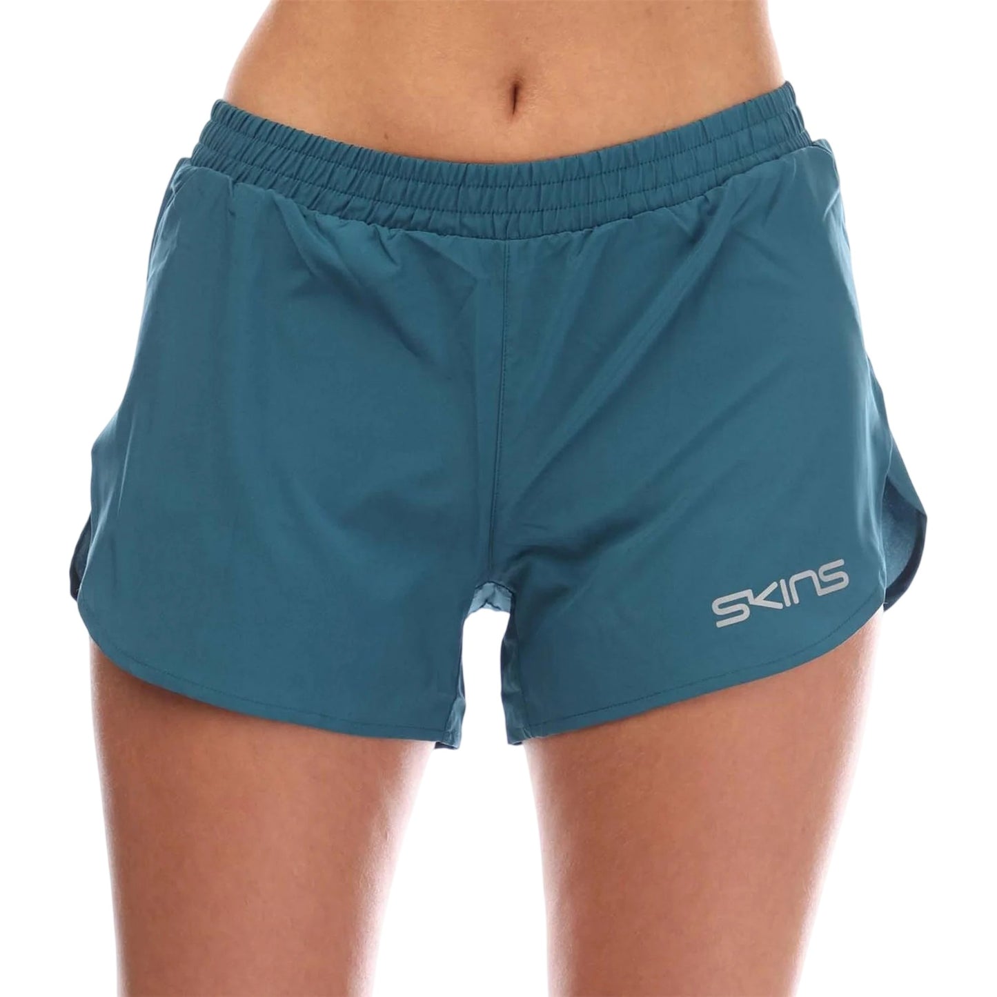 Teal - Front - Skins Womens-Ladies Series-3 Superpose Running Shorts