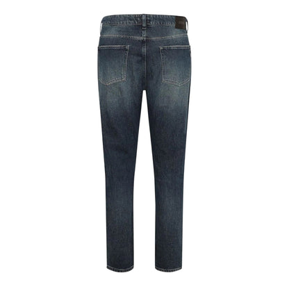 Navy - Back - Boss Mens Delaware Cotton Slim Jeans