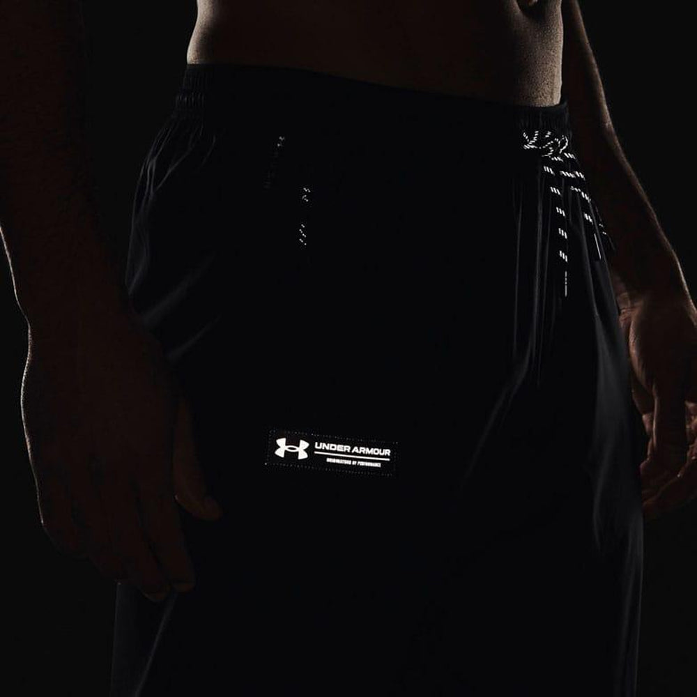 Black - Side - Under Armour Mens Rush Woven Jogging Bottoms