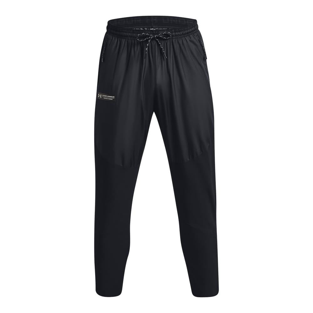Black - Front - Under Armour Mens Rush Woven Jogging Bottoms