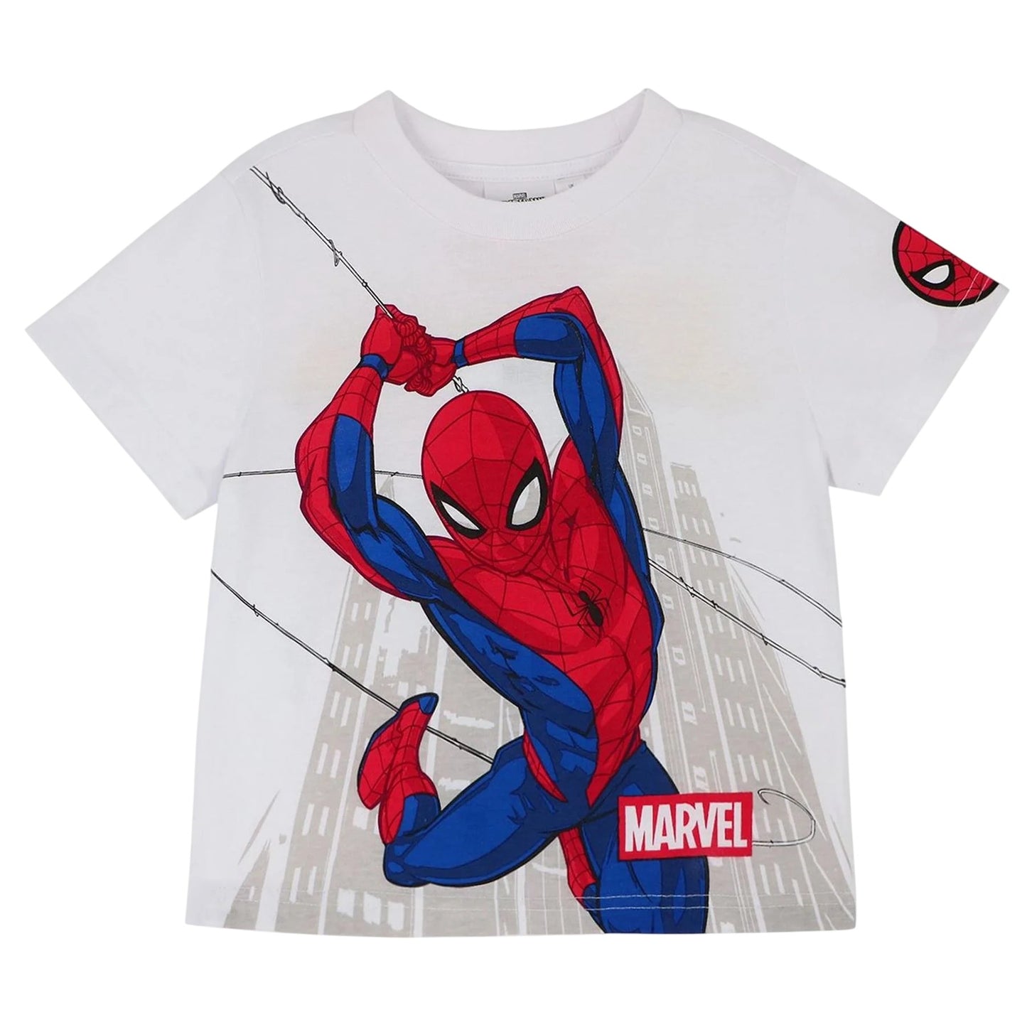 White - Front - Spider-Man Childrens-Kids T-Shirt