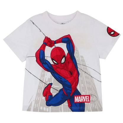 White - Front - Spider-Man Childrens-Kids T-Shirt