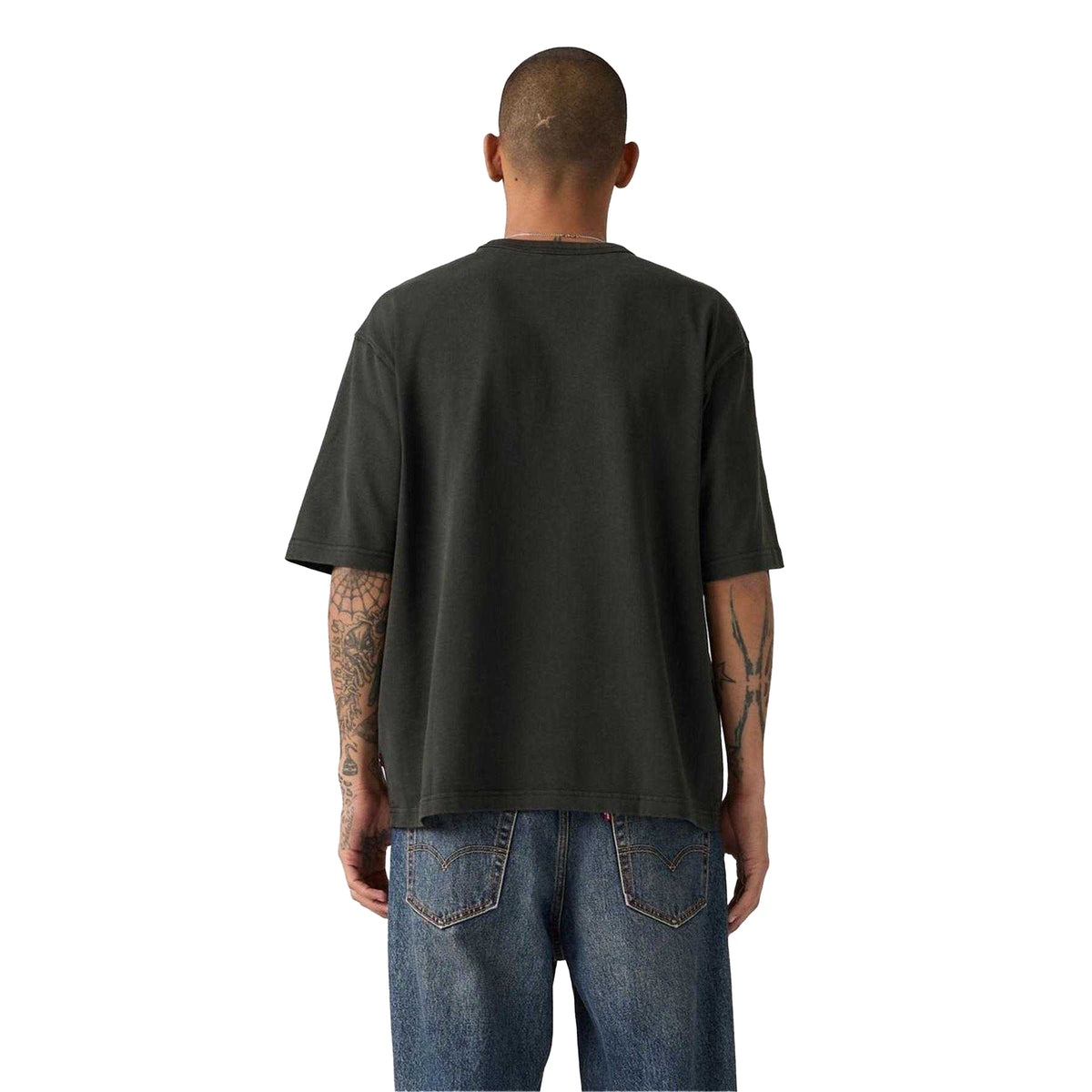Black - Back - Levis Mens Heavyweight Boxy T-Shirt