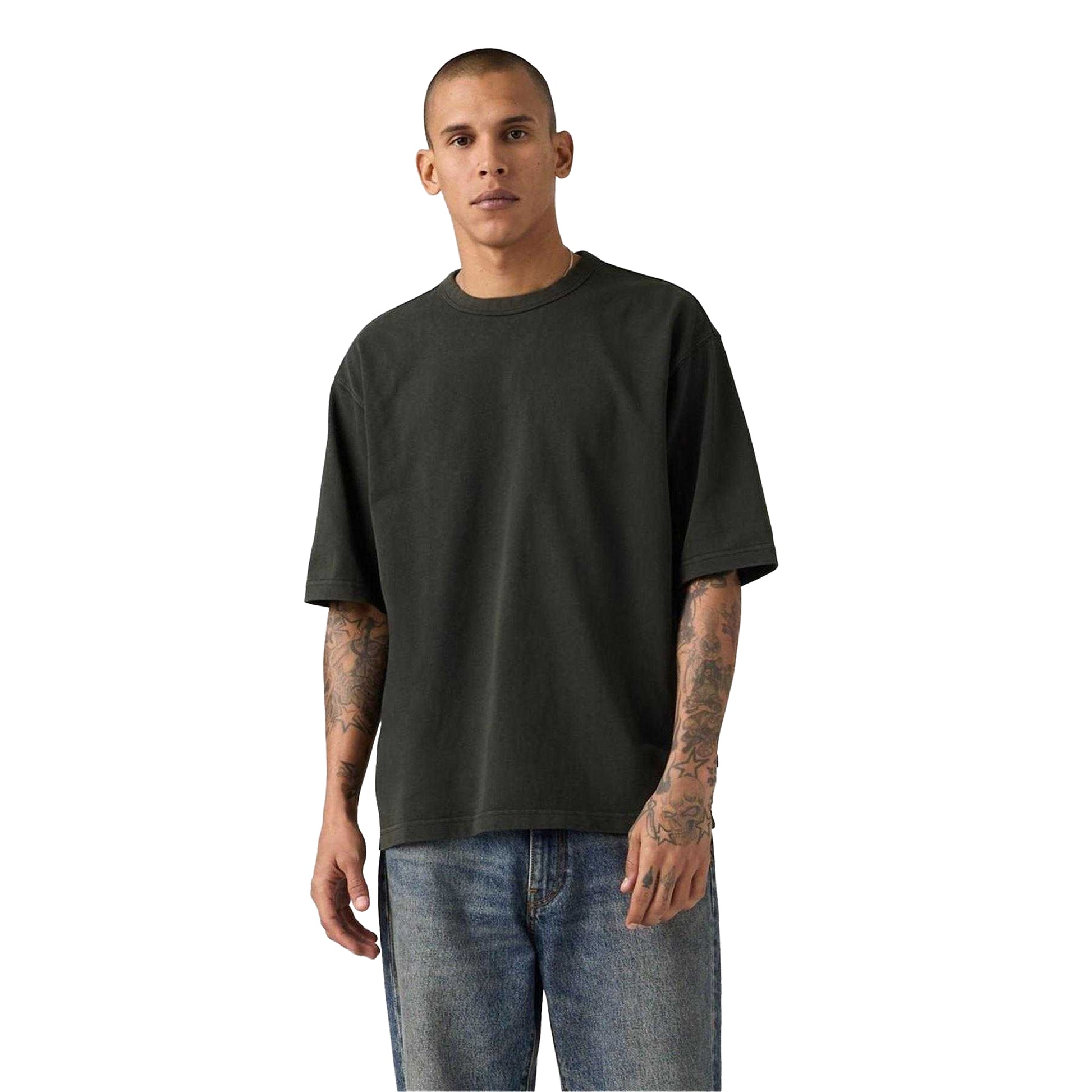 Black - Side - Levis Mens Heavyweight Boxy T-Shirt