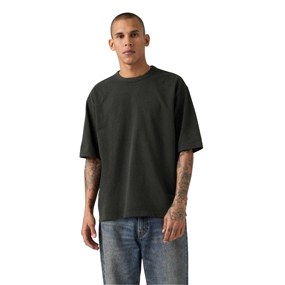 Black - Side - Levis Mens Heavyweight Boxy T-Shirt