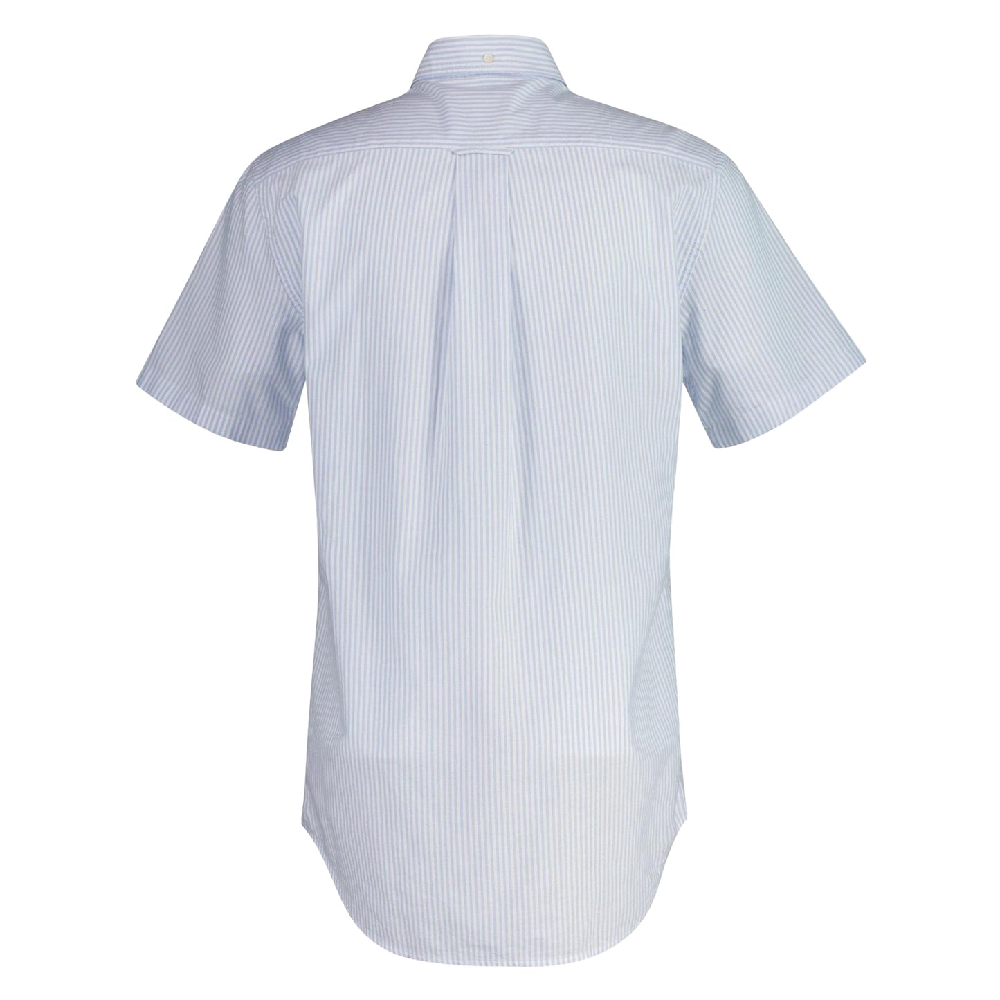 Light Blue - Back - Gant Mens Stripe Short-Sleeved Button-Down Shirt