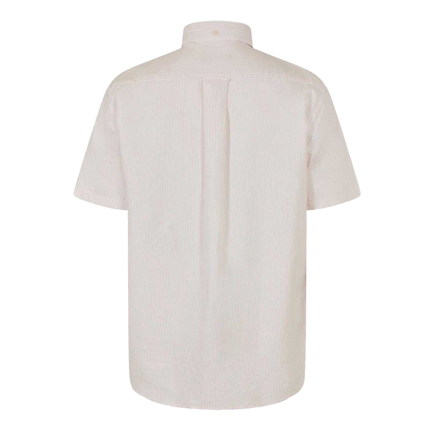Light Pink - Back - Gant Mens Stripe Short-Sleeved Button-Down Shirt