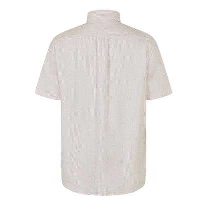 Light Pink - Back - Gant Mens Stripe Short-Sleeved Button-Down Shirt