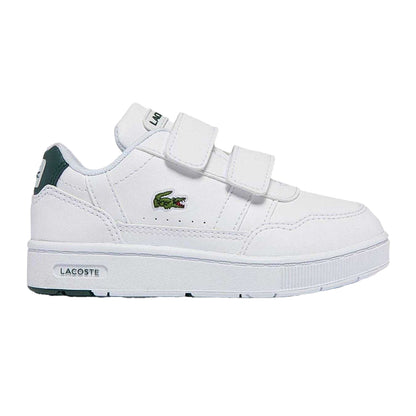 White-Green - Front - Lacoste Childrens-Kids T-Clip Croc Trainers