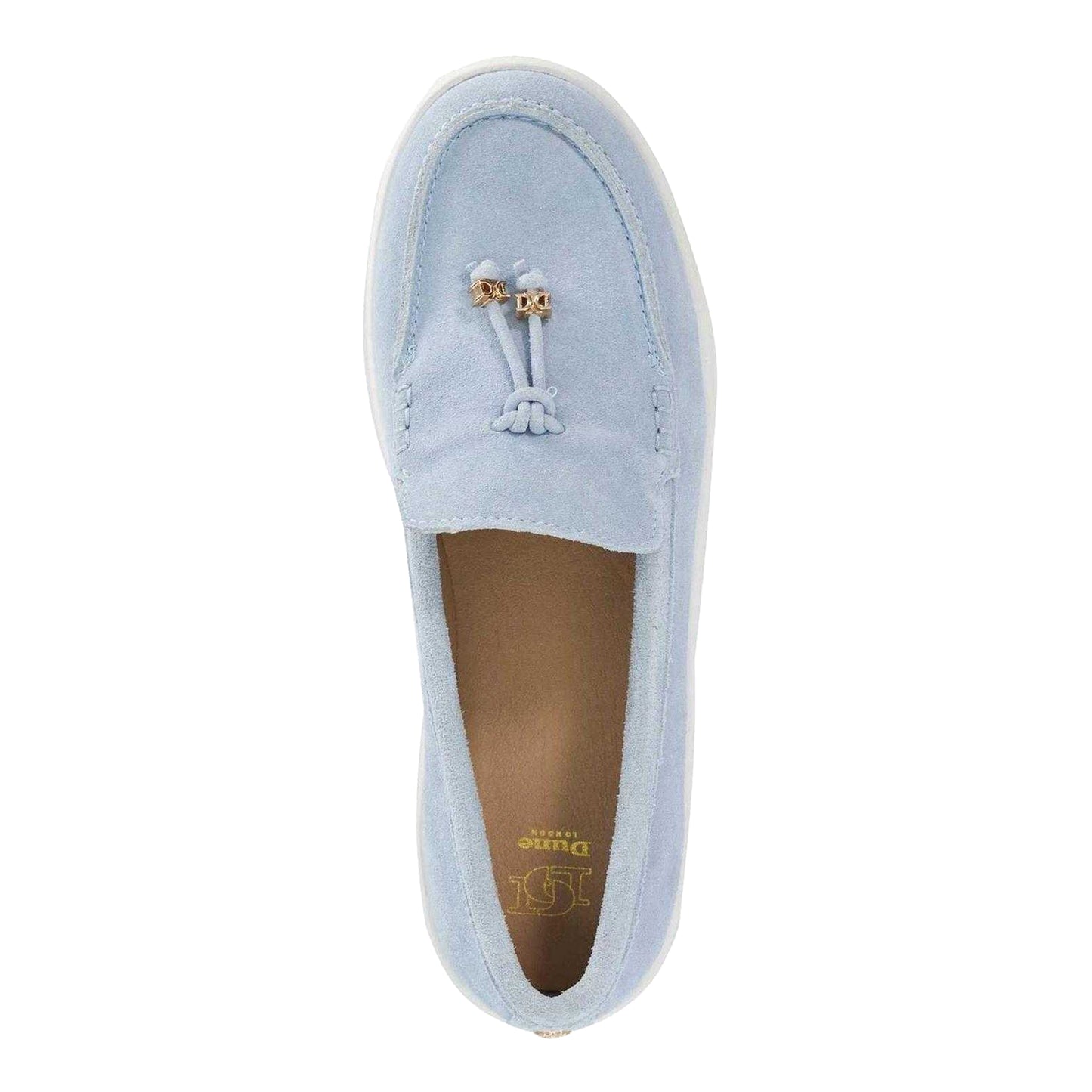 Blue - Side - Dune London Womens-Ladies Gasket Tassel Loafers
