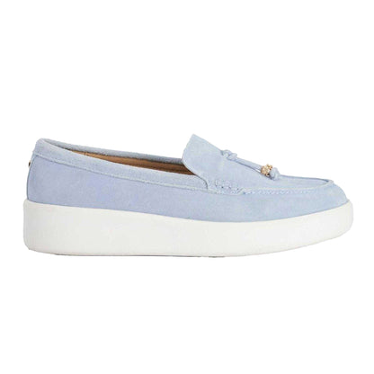 Blue - Front - Dune London Womens-Ladies Gasket Tassel Loafers