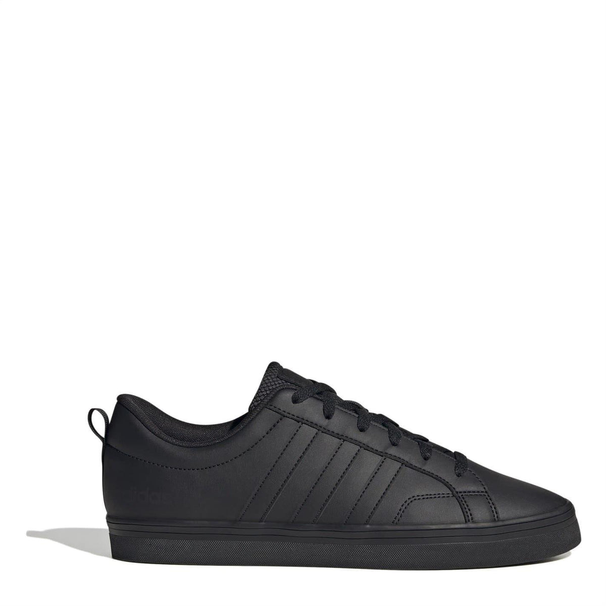 Triple Black - Front - Adidas Mens VS Pace 2.0 3 Stripes Trainers