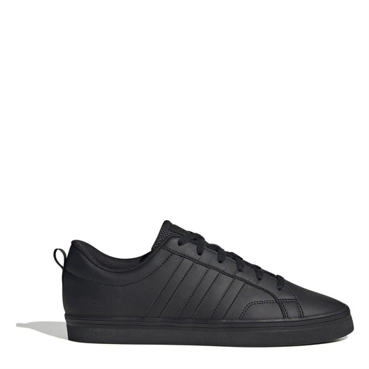 Triple Black - Front - Adidas Mens VS Pace 2.0 3 Stripes Trainers