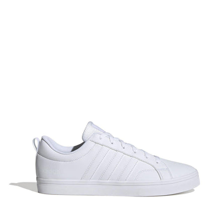 White - Front - Adidas Mens VS Pace 2.0 3 Stripes Trainers