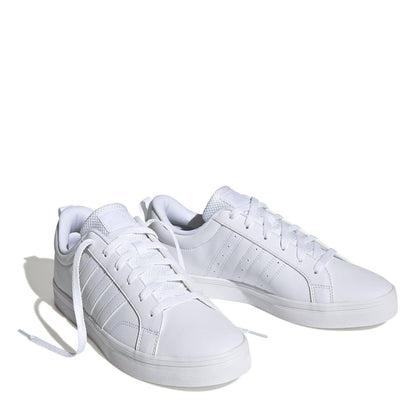 White - Side - Adidas Mens VS Pace 2.0 3 Stripes Trainers
