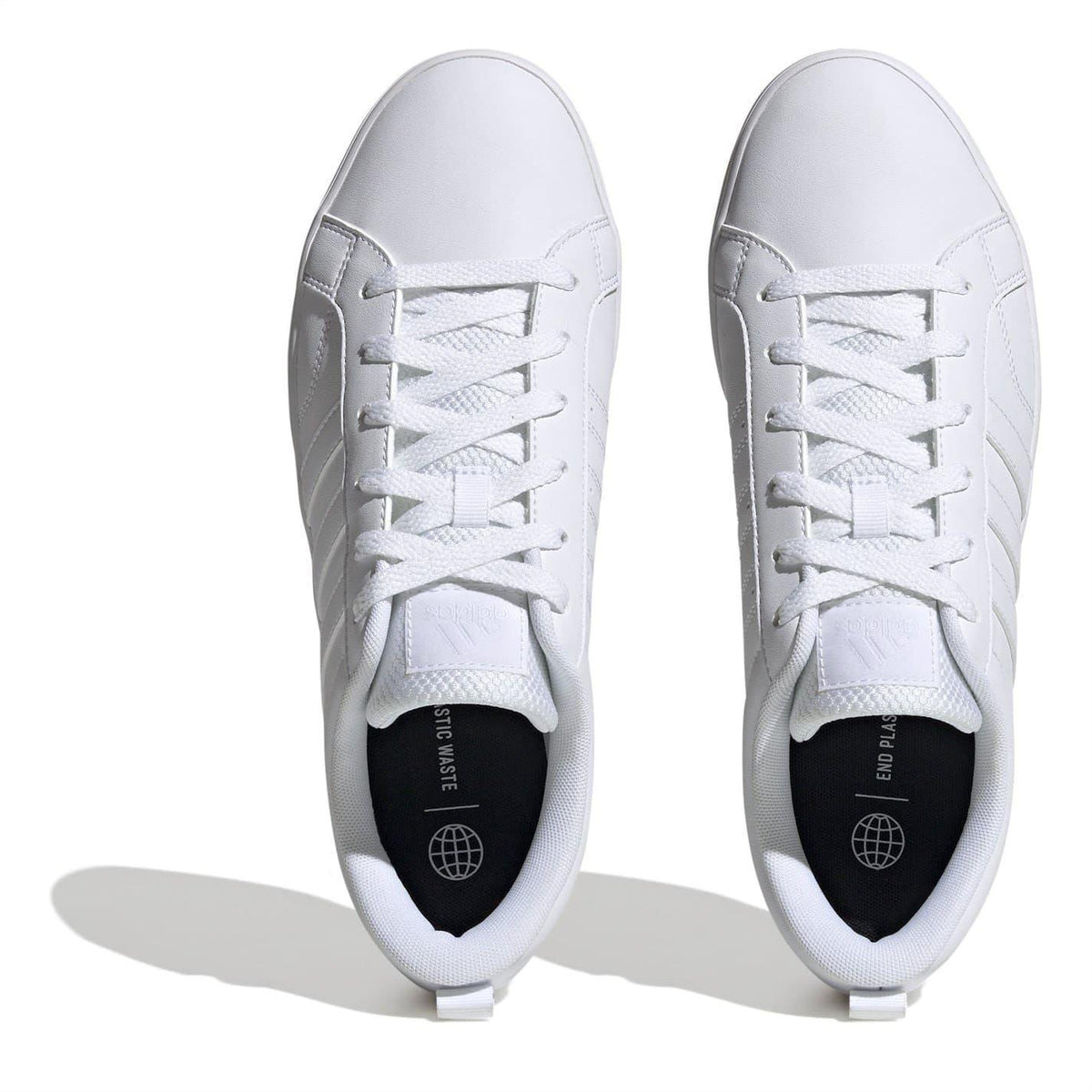 White - Pack Shot - Adidas Mens VS Pace 2.0 3 Stripes Trainers