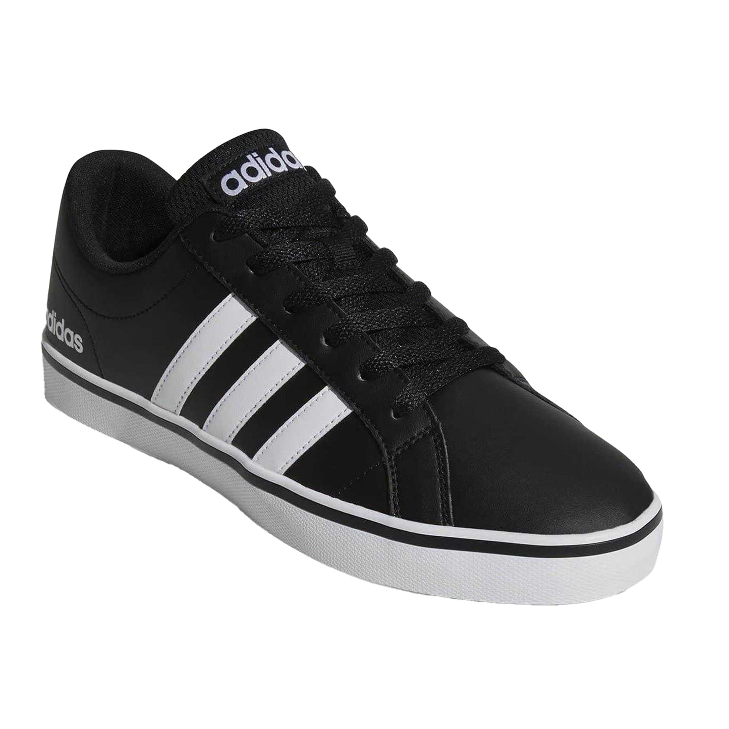 Black-White - Pack Shot - Adidas Mens VS Pace 2.0 3 Stripes Trainers