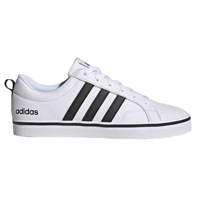 White-Black - Front - Adidas Mens VS Pace 2.0 3 Stripes Trainers
