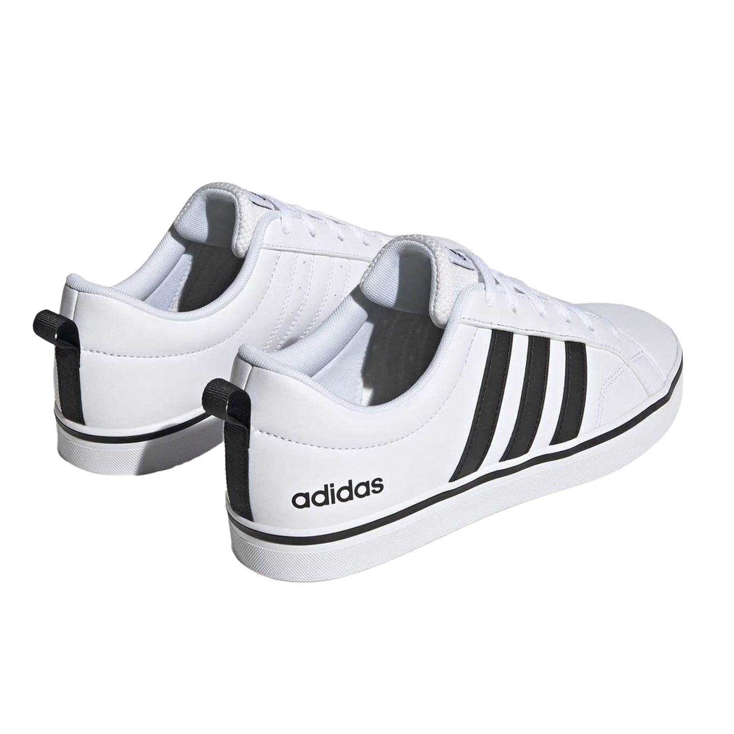 White-Black - Back - Adidas Mens VS Pace 2.0 3 Stripes Trainers