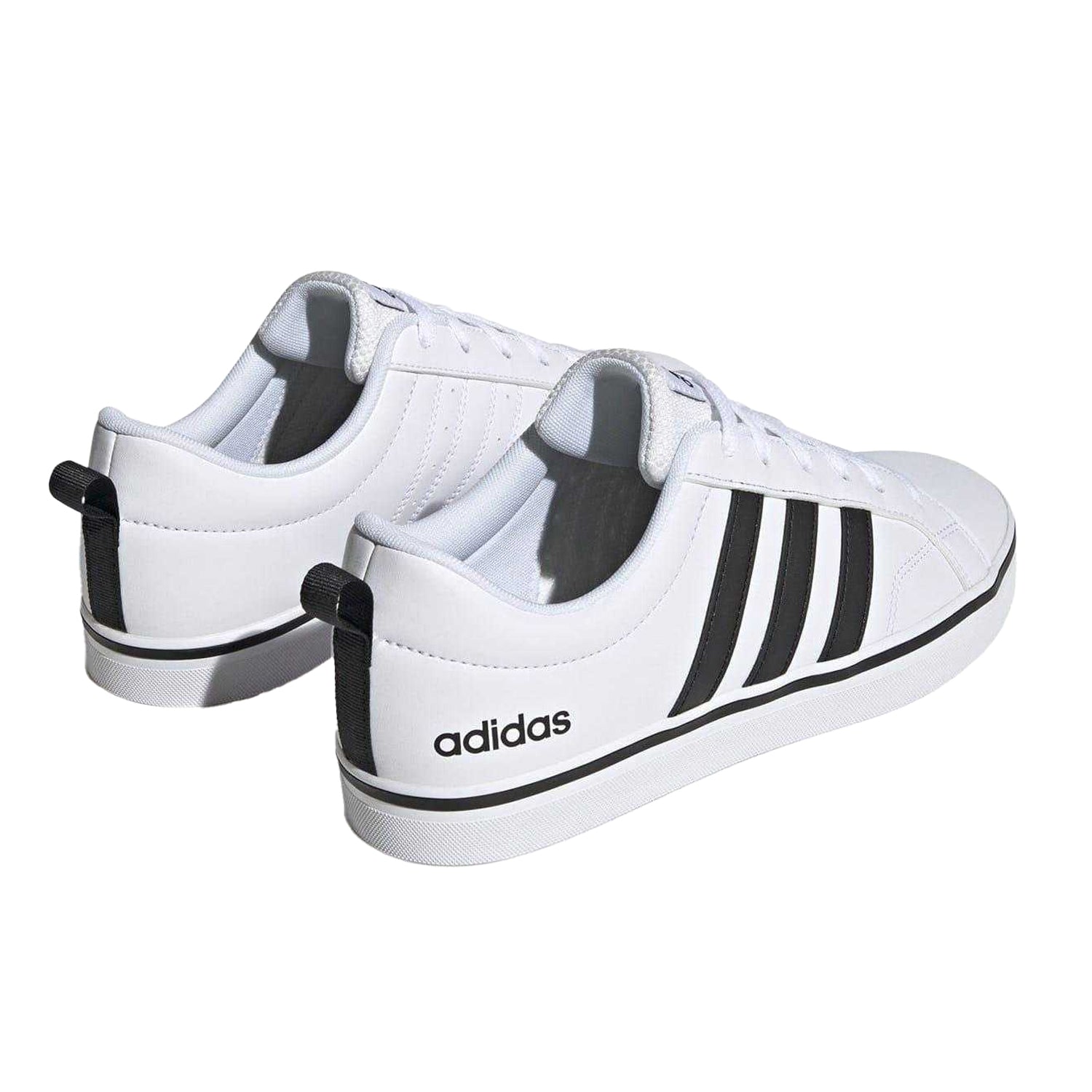 White-Black - Back - Adidas Mens VS Pace 2.0 3 Stripes Trainers
