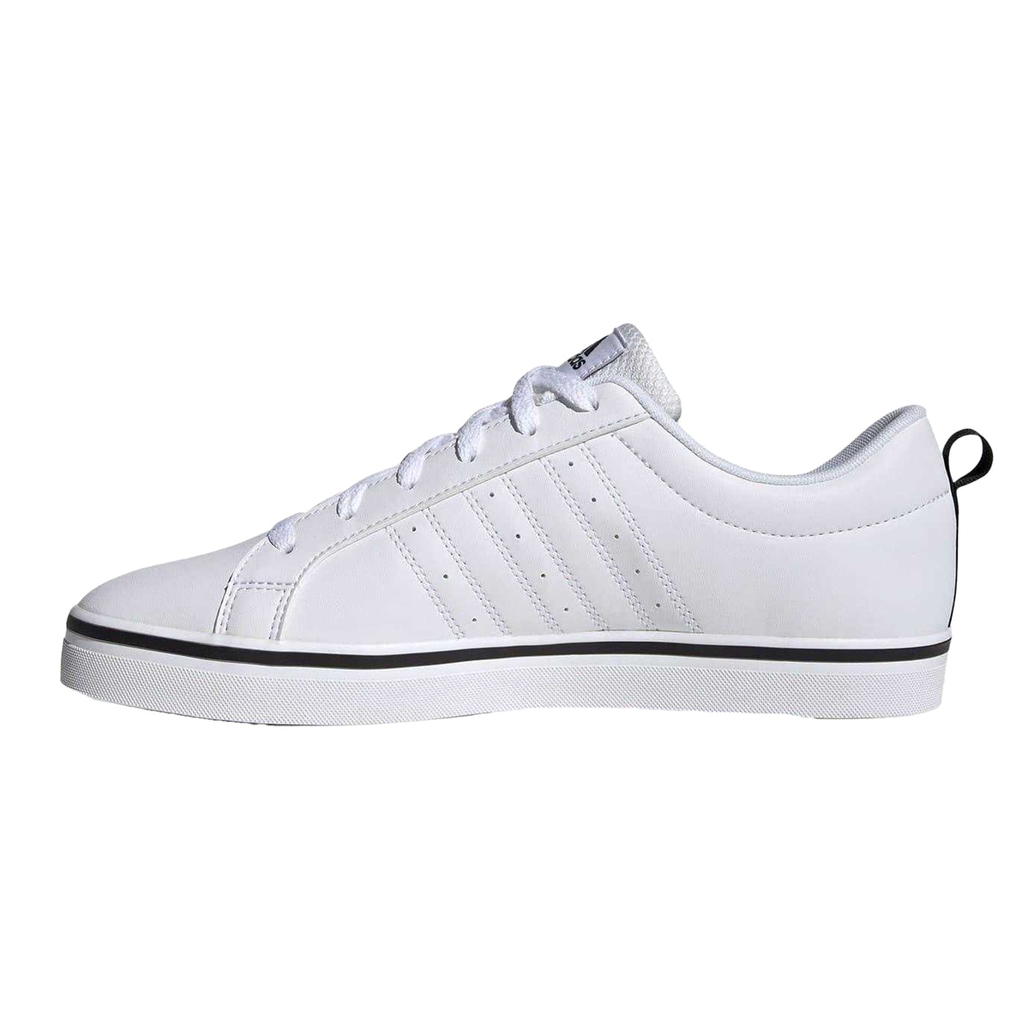 White-Black - Side - Adidas Mens VS Pace 2.0 3 Stripes Trainers