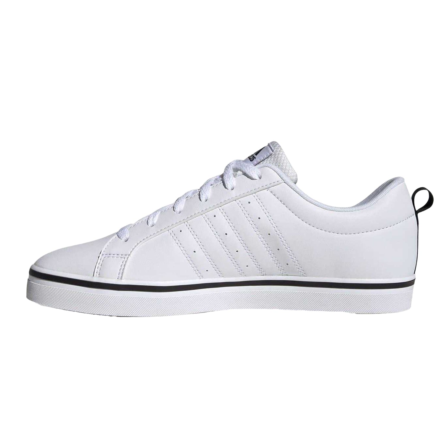 White-Black - Side - Adidas Mens VS Pace 2.0 3 Stripes Trainers
