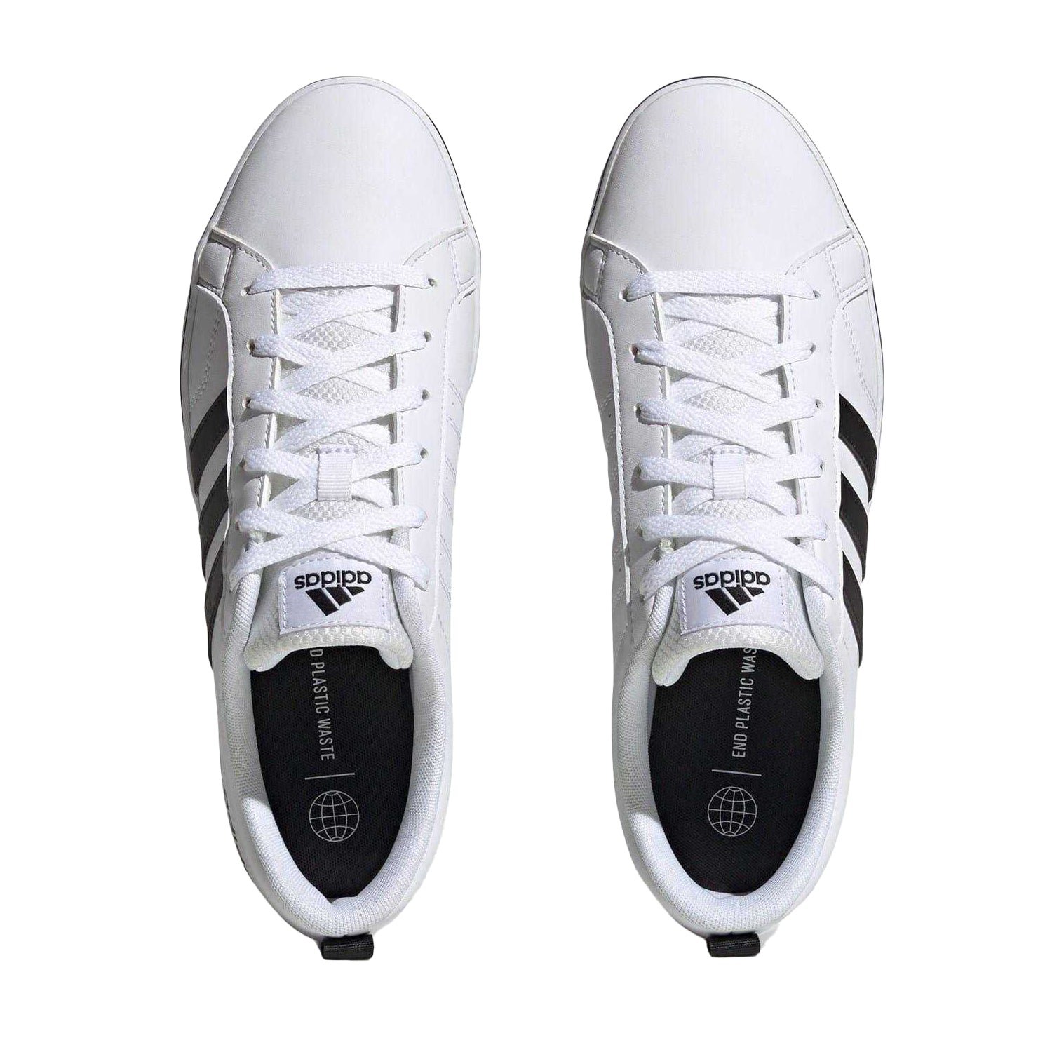 White-Black - Lifestyle - Adidas Mens VS Pace 2.0 3 Stripes Trainers