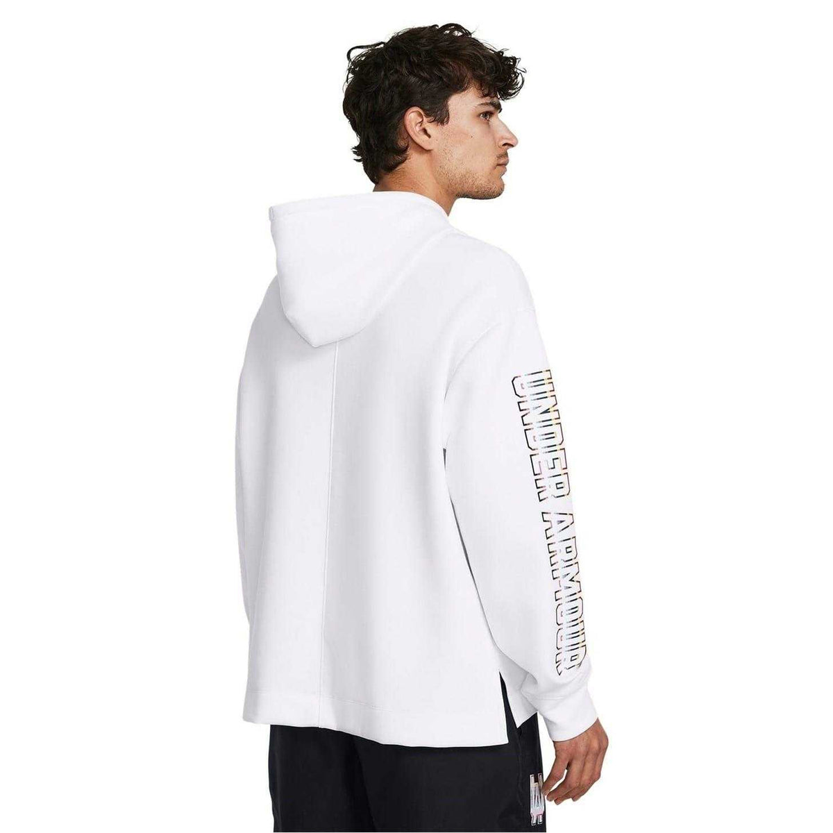White - Back - Under Armour Unisex Adult Pride Graphic Print Relaxed Fit Hoodie