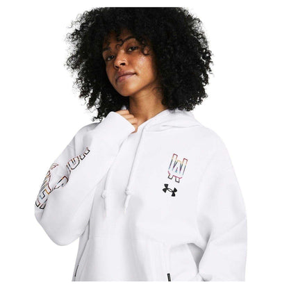 White - Side - Under Armour Unisex Adult Pride Graphic Print Relaxed Fit Hoodie