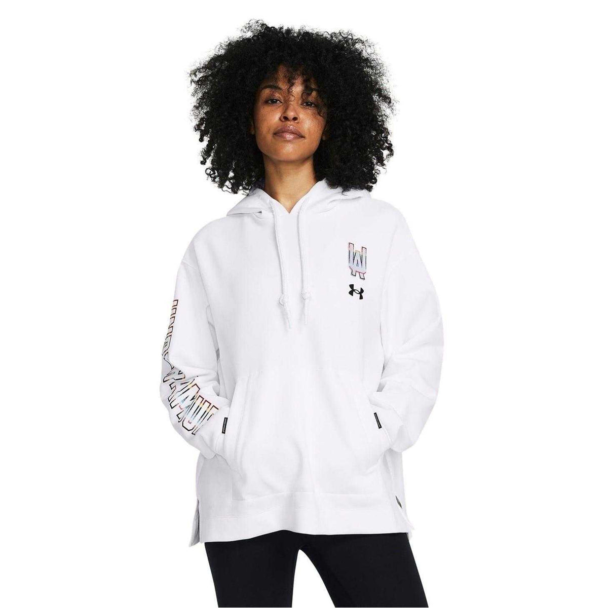 White - Lifestyle - Under Armour Unisex Adult Pride Graphic Print Relaxed Fit Hoodie