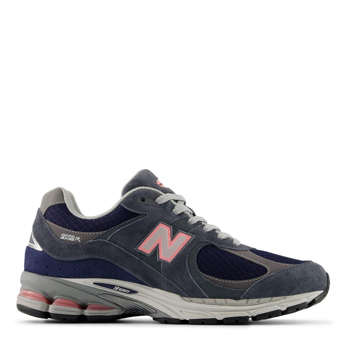 Navy-Pink - Front - New Balance Unisex Adult 2002 Runners Suede Trainers