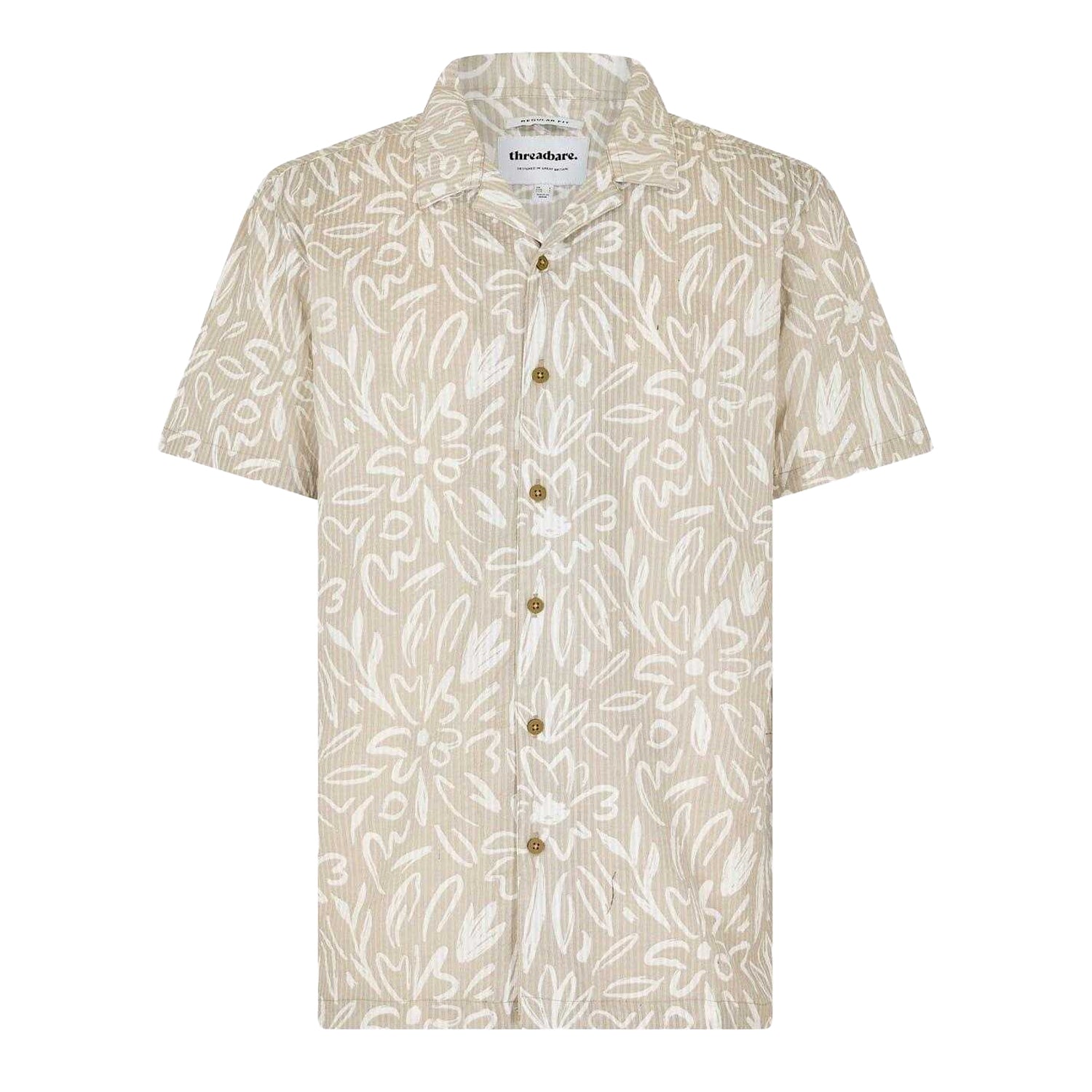 Light Stone - Front - Threadbare Mens Regular Shirt