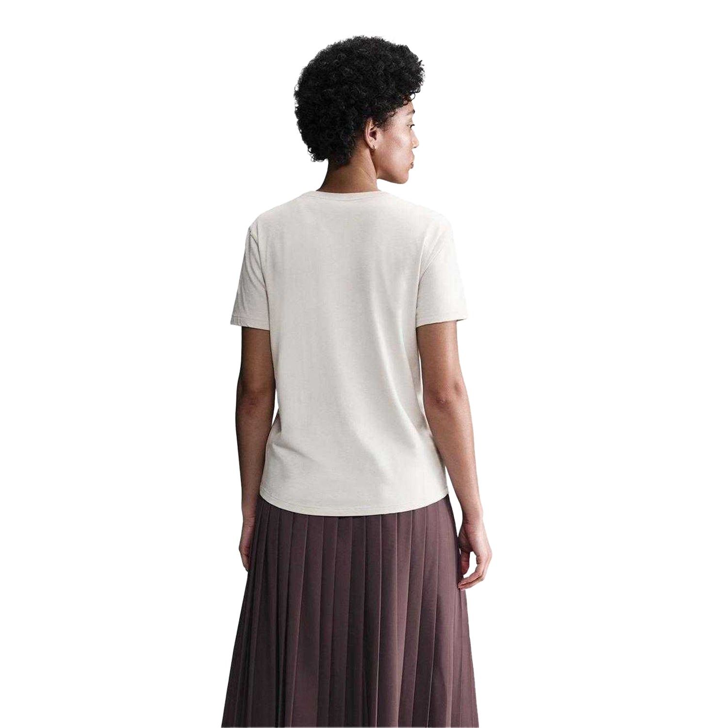 Light Beige - Back - Nike Womens-Ladies Sportswear Club Swoosh T-Shirt