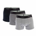 Navy-Grey - Front - Ted Baker Mens Boxer Shorts (Pack of 3)