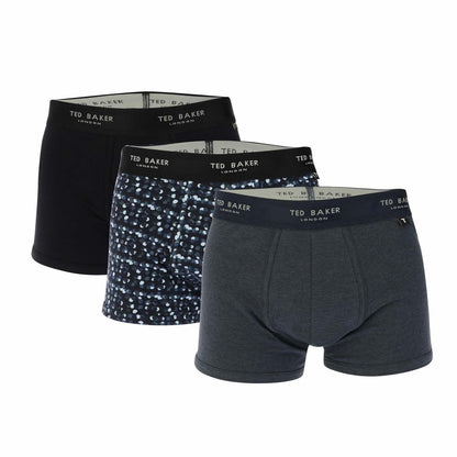 Navy - Front - Ted Baker Mens Boxer Shorts (Pack of 3)