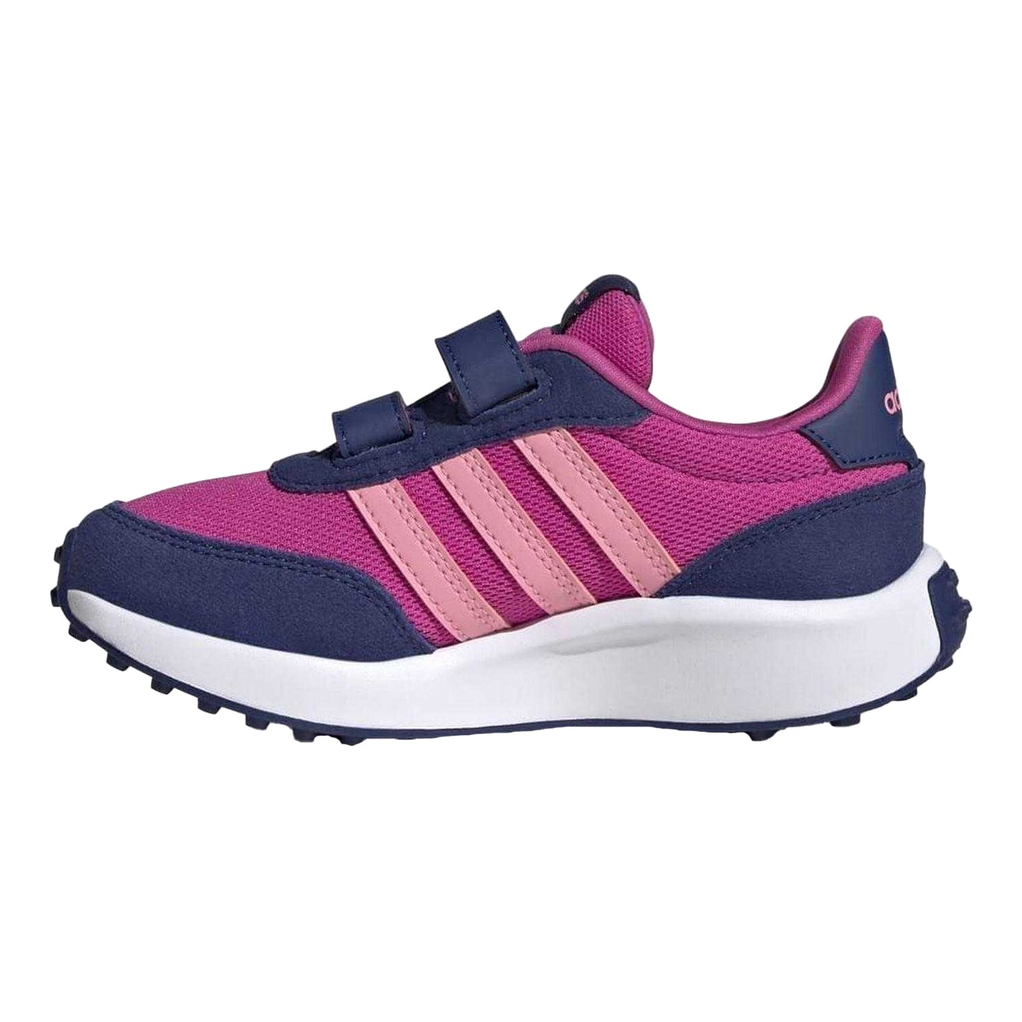 Pink - Back - Adidas Childrens-Kids Run 70s Leather Trainers