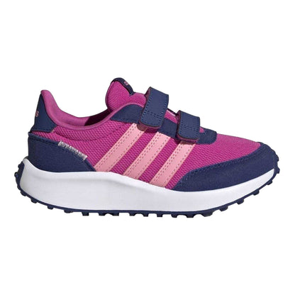 Pink - Front - Adidas Childrens-Kids Run 70s Leather Trainers