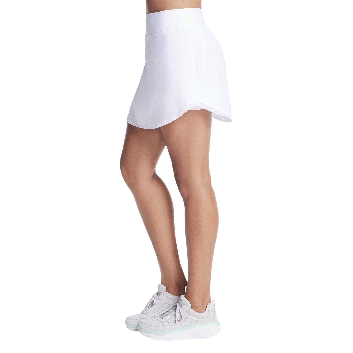 White - Side - Skechers Womens-Ladies Court Performance Tennis Skort