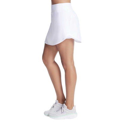 White - Side - Skechers Womens-Ladies Court Performance Tennis Skort