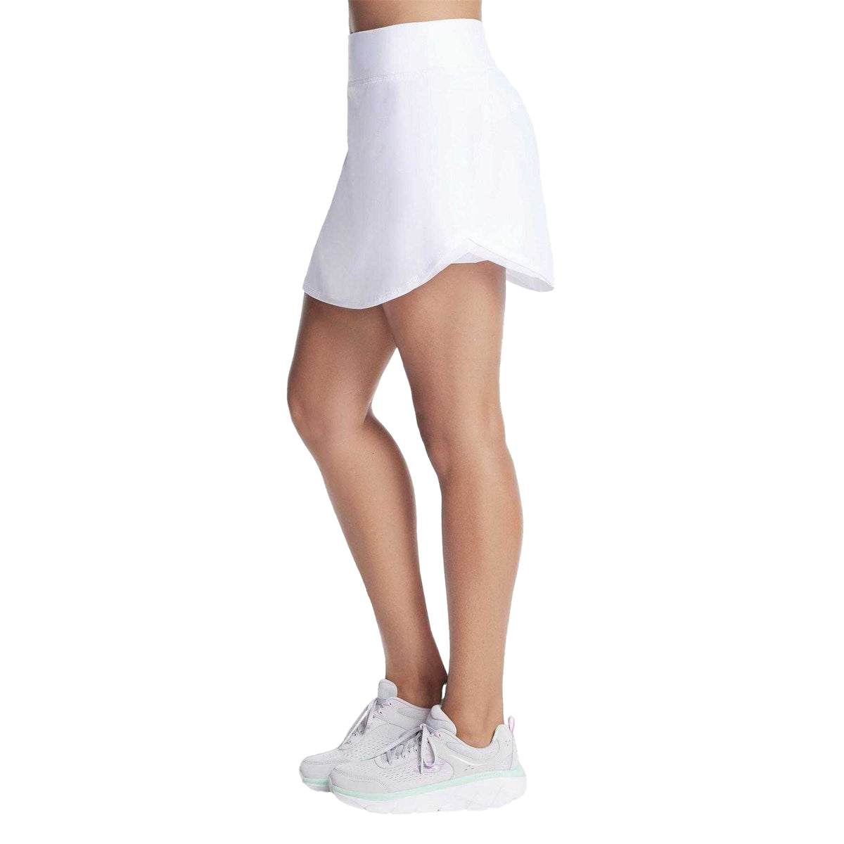 White - Side - Skechers Womens-Ladies Court Performance Tennis Skort