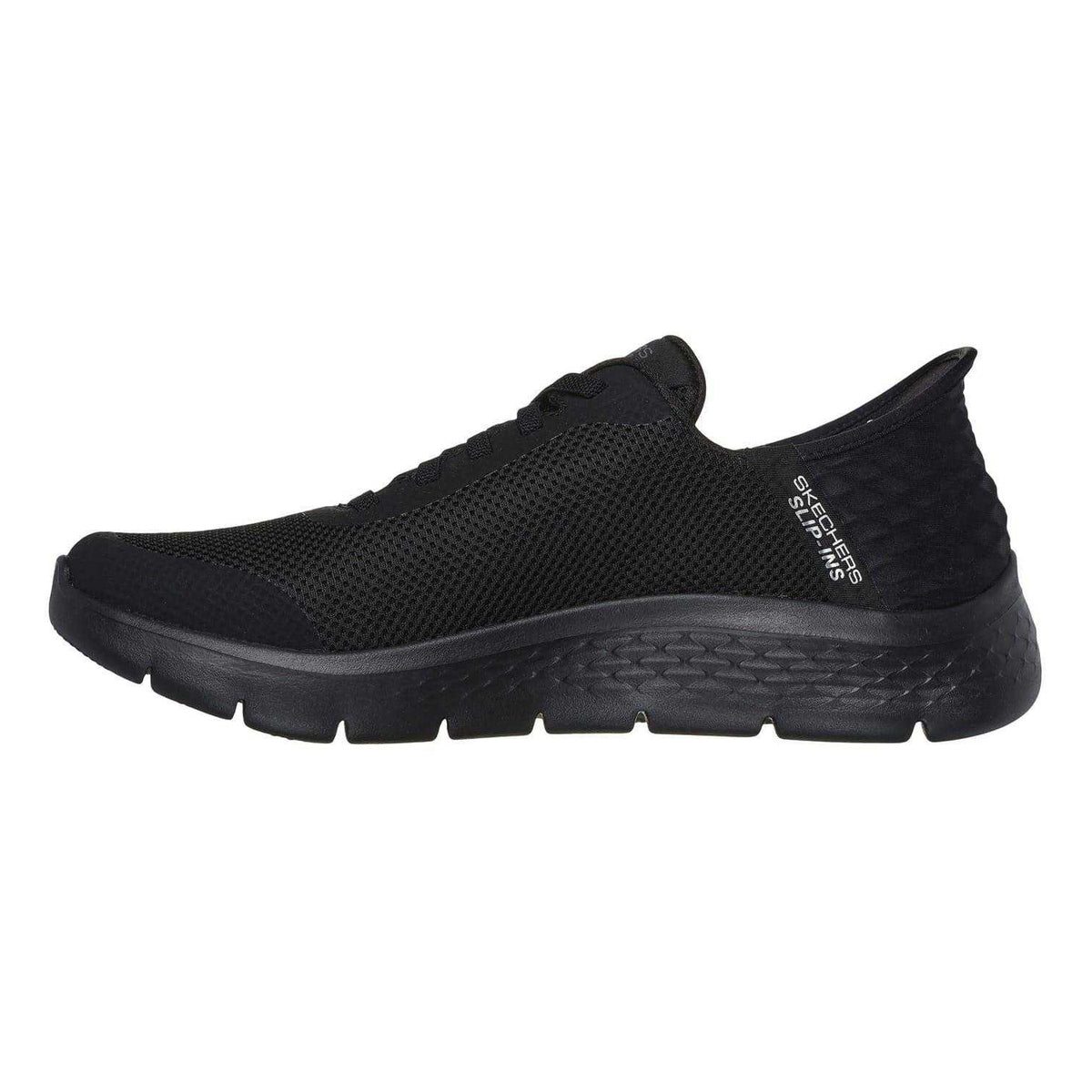 Black - Back - Skechers Mens GO WALK Flex Hands Up Slip-In Trainers