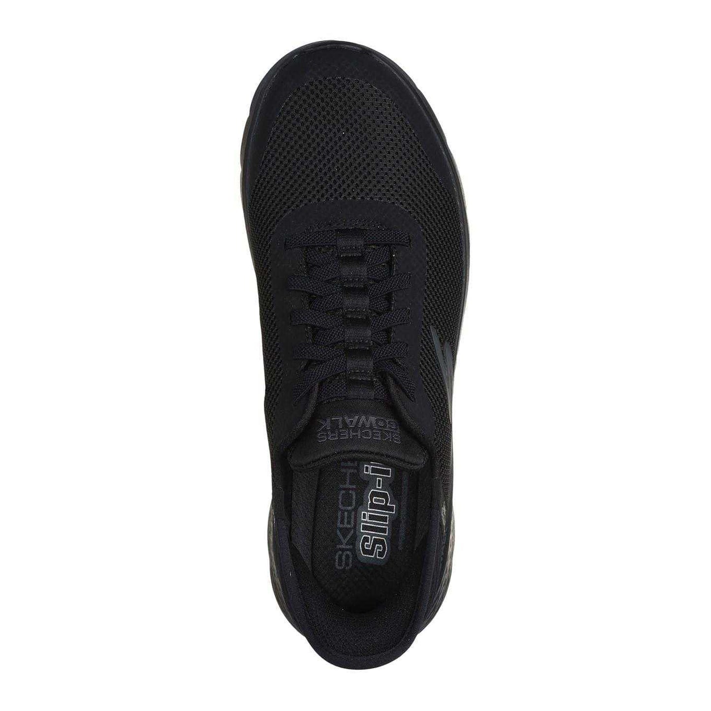 Black - Side - Skechers Mens GO WALK Flex Hands Up Slip-In Trainers