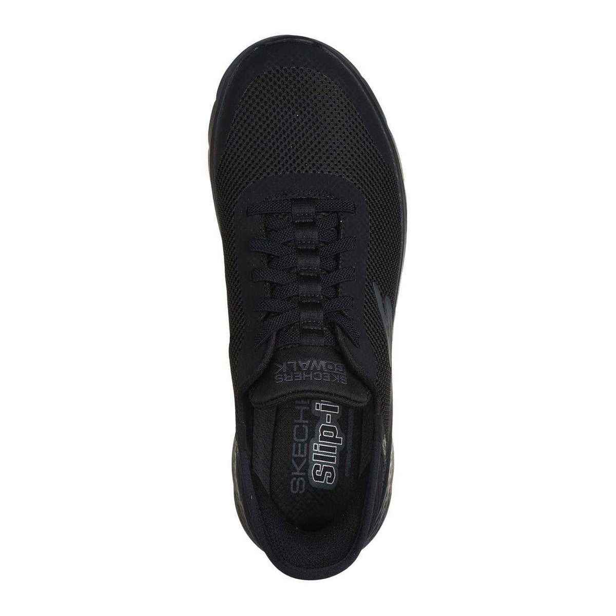 Black - Side - Skechers Mens GO WALK Flex Hands Up Slip-In Trainers