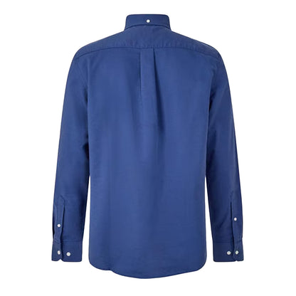 Mid Blue - Back - Farah Mens Boxworth Regular Formal Shirt
