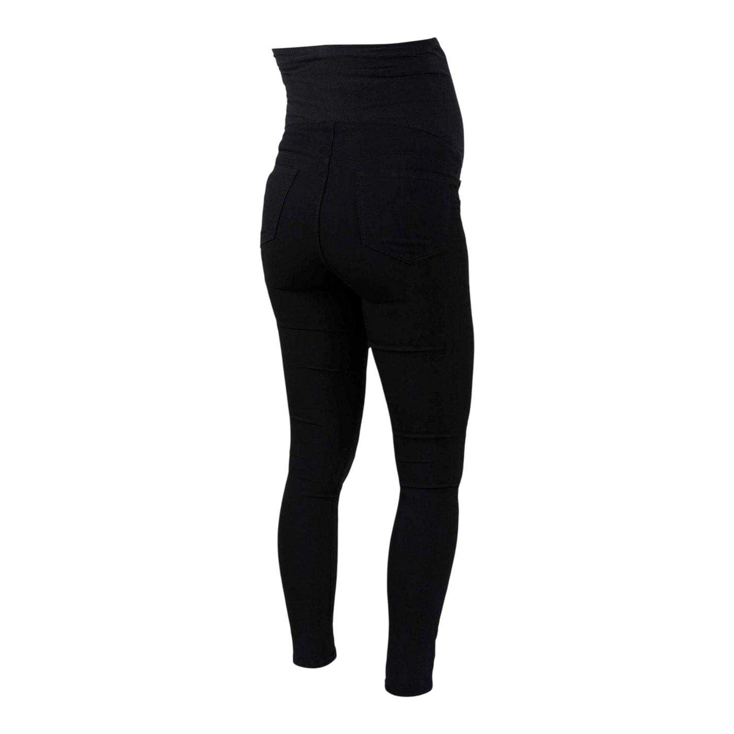 Black - Back - Mamalicious Womens-Ladies Plain Slim Jeggings